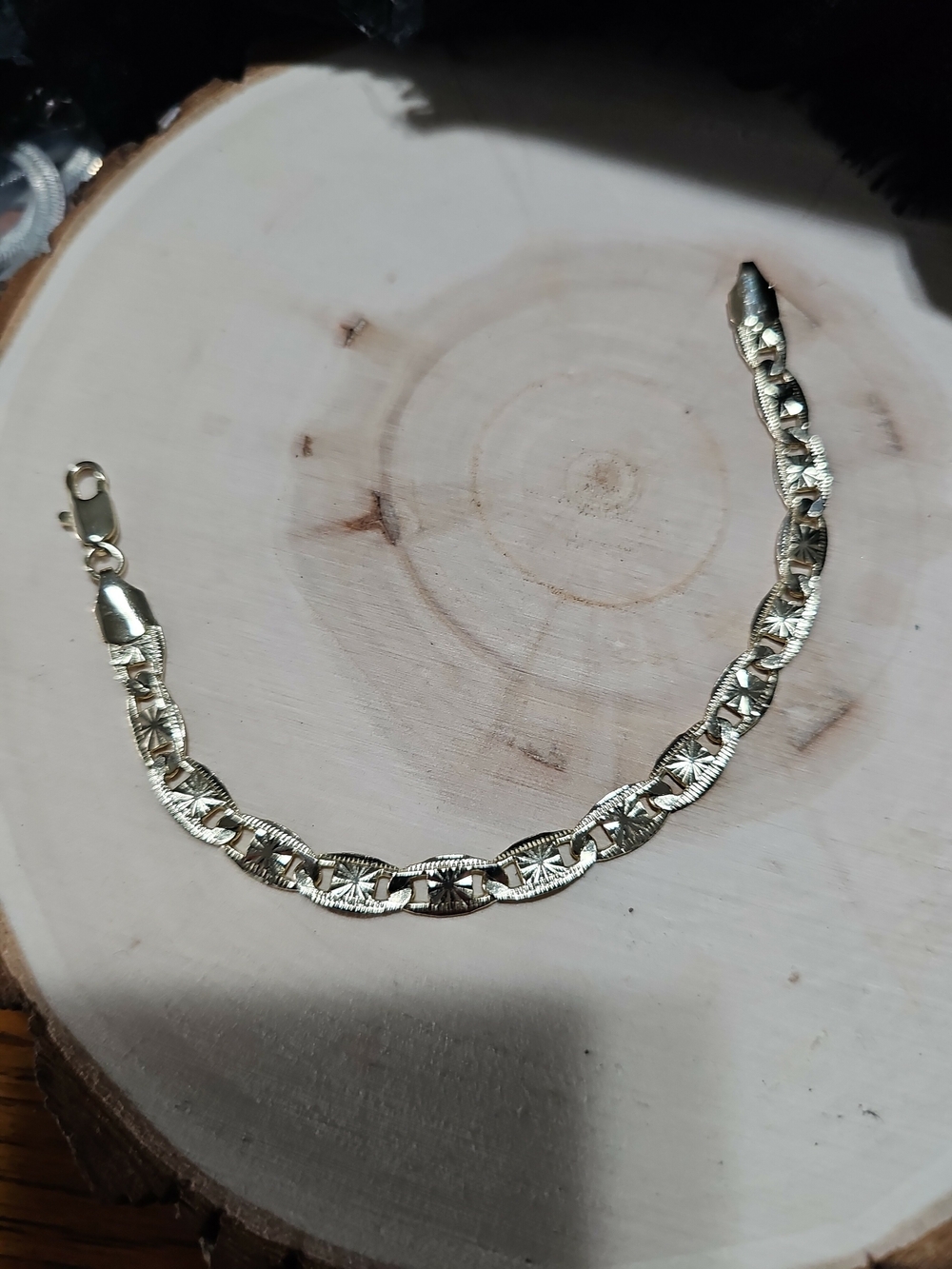 Silver Decorative Link Bracelet